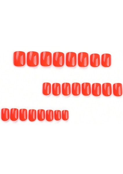 Nar Çiçeği Düz Kısa 24’lü Takma Tırnak Seti ve Zararsız Yapıştırıcı fırsatları