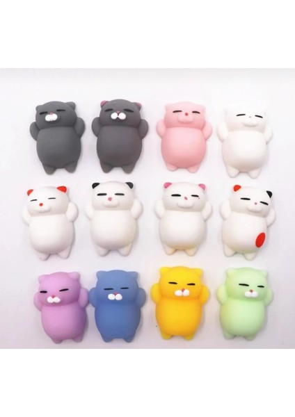 1 Adet Hayvan Sukuşi Sevimli Stress Çocuk Okul Hediye Squishy Oyuncak, Tembel Kedi