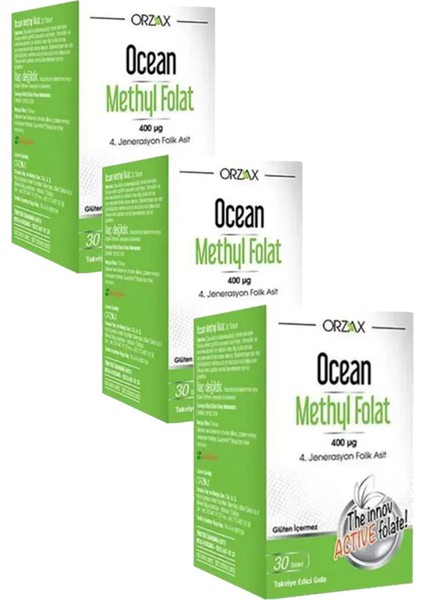 Ocean Methyl Folat 30 Tablet 3 Adet