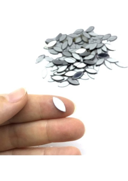 Yeşil Oval Mozaik Ayna, 5X12MM, Yapışkanlı, Pleksi Maket Malzemesi fiyatları