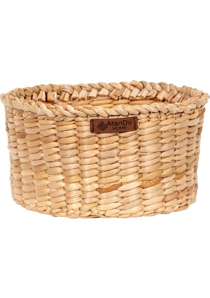 %100 El Yapımı Sık Dokuma Doğal Hasır Sepet | 20X12 cm Çok Amaçlı Organizer | Mutfak, Salon, Yatak Odası Düzenleyici fiyatları