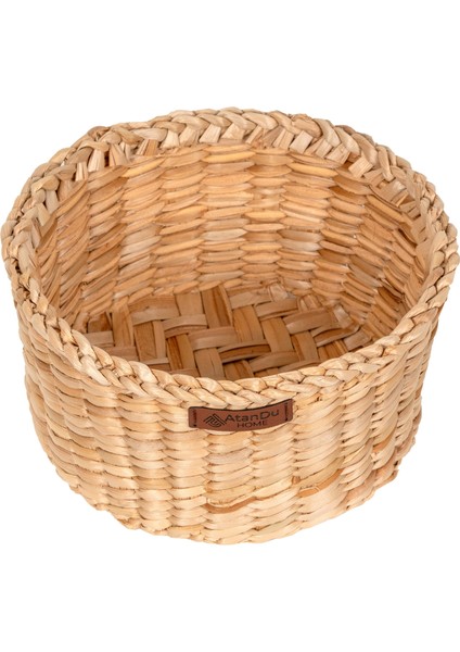 %100 El Yapımı Sık Dokuma Doğal Hasır Sepet | 20X12 cm Çok Amaçlı Organizer | Mutfak, Salon, Yatak Odası Düzenleyici modelleri