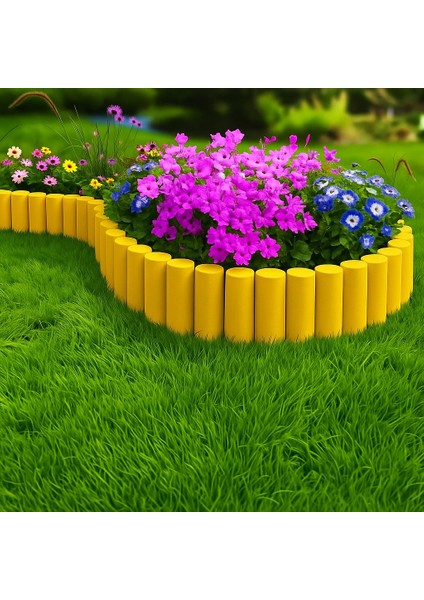 Bahçeshop Star Gardentools Sarı Çim Bordürü 2.3 Metre Çim Ayırıcı Sarı