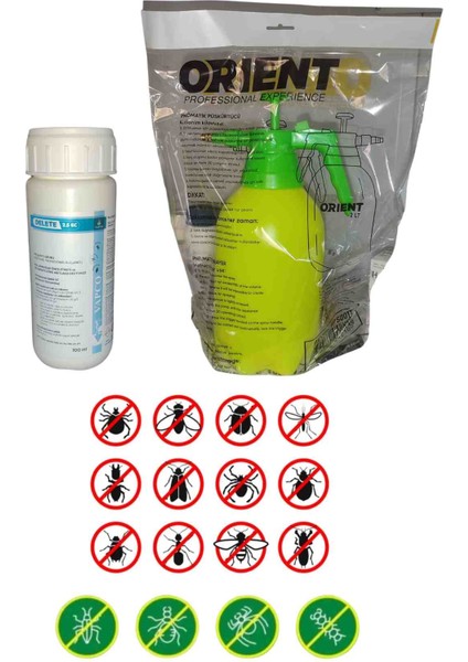 Delete 2. 5ec Bahçe Haşere Böcek Sinek Ilacı Yüksek Etken Maddeli/ 2lt Ilaçlama Aleti Set