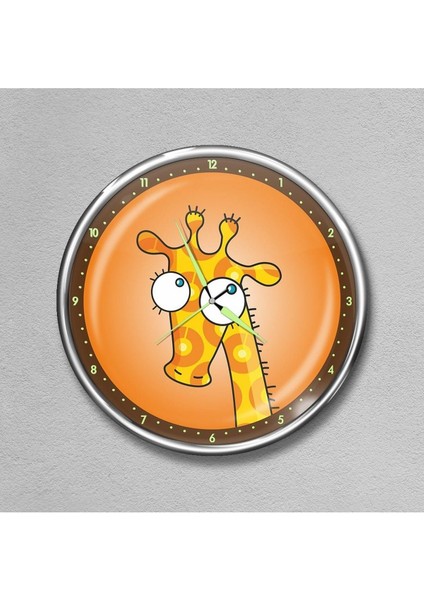 Gece Parlayan Çocuk Odası Duvar Saati, Beyaz, Şık ve Eğlenceli Tasarım