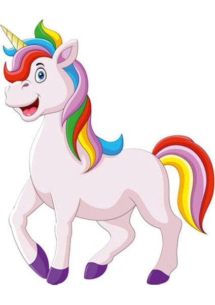Renkli Unicorn Temalı Çocuk Odası Duvar Saati ve Süsleri, Şık ve Eğlenceli Dekor modelleri