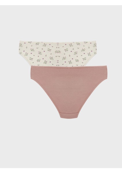 Yeni Sezon Cicekli Bikini Kulot 2'li Paket - S5FU10Z8