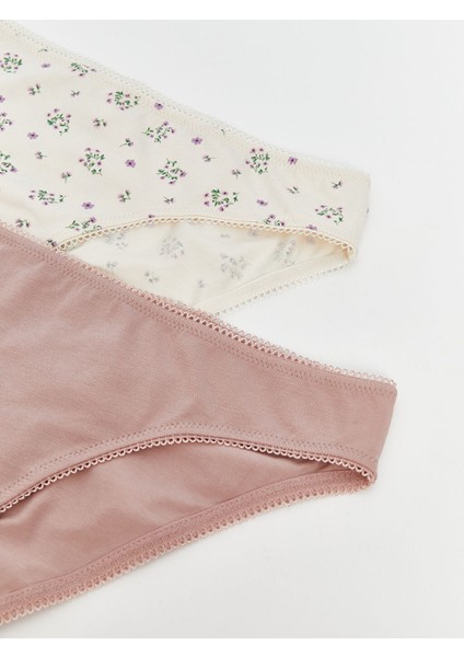 Yeni Sezon Cicekli Bikini Kulot 2'li Paket - S5FU10Z8