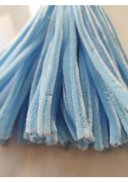 25 Adet Bebek Mavi Şönil, Eğitici Şönil Seti, Yoğun Tüylü Tel, 30 cm fiyatları