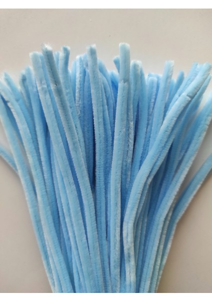 25 Adet Bebek Mavi Şönil, Eğitici Şönil Seti, Yoğun Tüylü Tel, 30 cm fırsatları