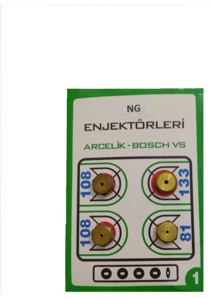 Beko 9mm Enjektör Beko Ocak Doğalgaz Dönüşüm Memeleri Takım 9 mm , 9 Anahtar , 9 Lokma Ile Sökülür