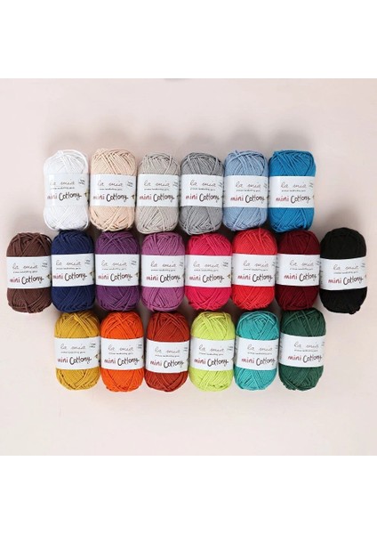 Mini Cottony 20'li Paket 25G Renkli El Örgü