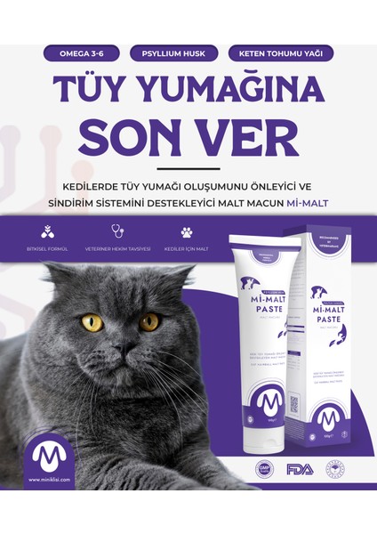 Kedi Tüy Yumağı Önleyici Malt Macunu 100 GR ”Mi-Malt Paste” fırsatları