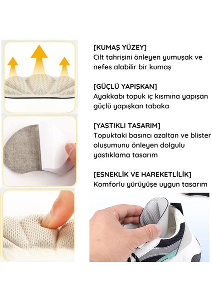 Topuk Arkası Vurma Önleme Pedi, Yapışkanlı Ayakkabı Vurma Önleyici Topuk Arkası Korumalığı indirimleri