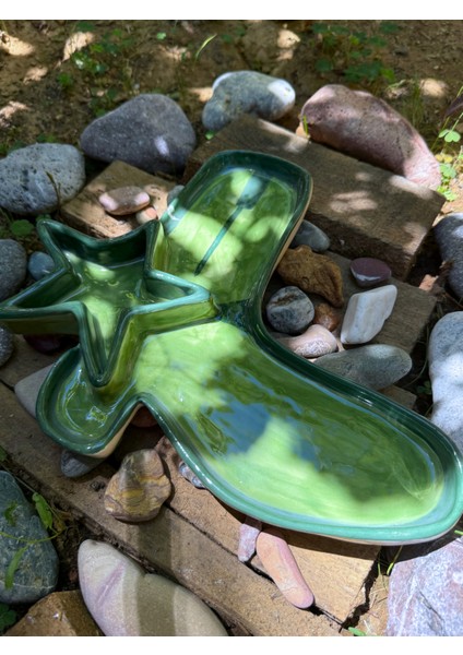 Arche Ceramic El Yapımı Seramik Servis Tabağı - Kovboy Çizmesi 7 - 27X23 cm - Tekli indirimleri