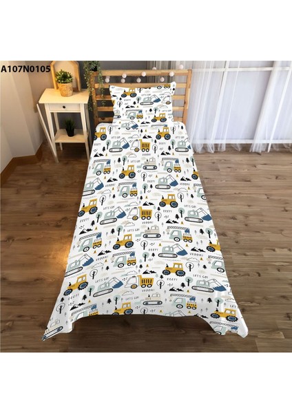 Çocuk Odası Seti; Perde, Yatak Örtüsü, Duvar Saati, Yastık ve Kılıf, Beyaz Renkli modelleri