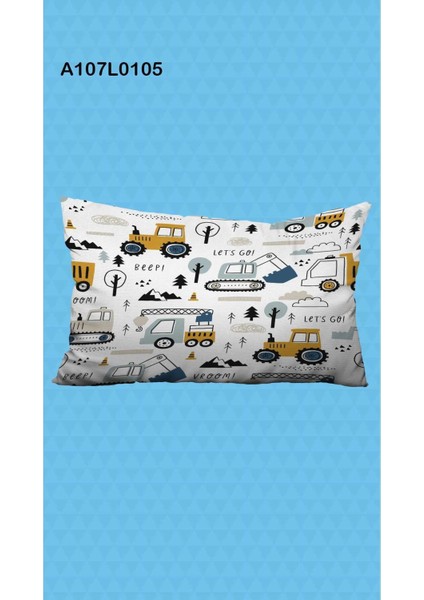 Çocuk Odası Seti; Perde, Yatak Örtüsü, Duvar Saati, Yastık ve Kılıf, Beyaz Renkli