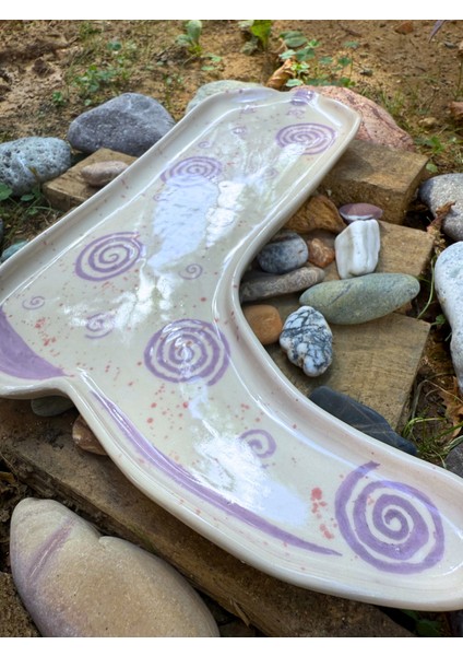 Arche Ceramic El Yapımı Seramik Servis Tabağı - Kovboy Çizmesi 6 - 31X23 cm - Tekli indirimleri
