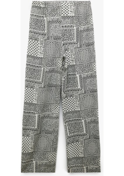 Yeni Sezon Beli Bağcıklı Düz Paça Viskon Pantolon