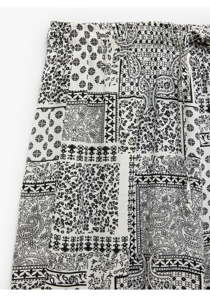 Yeni Sezon Beli Bağcıklı Düz Paça Viskon Pantolon