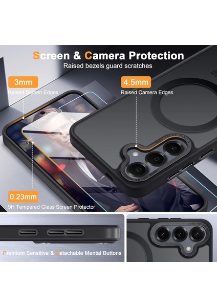 Samsung Galaxy S25 Uyumlu Kamera Korumalı Magsafe Wireless Şarj Özellikli Mat Silikon Kılıf fırsatları