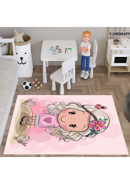 Sevimli Kız ve Bebek Odası Seti: Perde, Yatak Örtüsü, Halı, Duvar Saati, Yastık, Kılıf