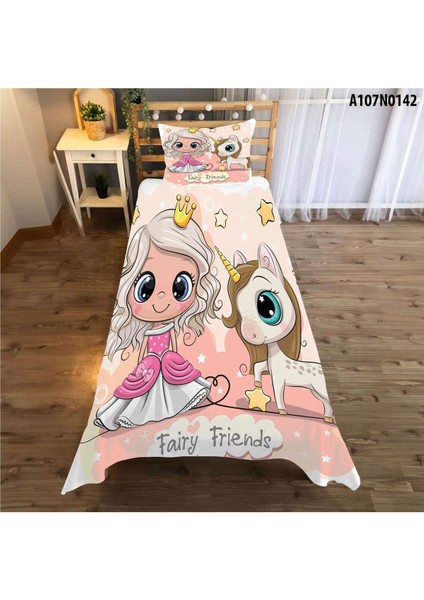 Prenses Desenli Pembe Çocuk ve Bebek Odası Seti (Perde, Yatak Örtüsü, Duvar Saati, Yastık) modelleri