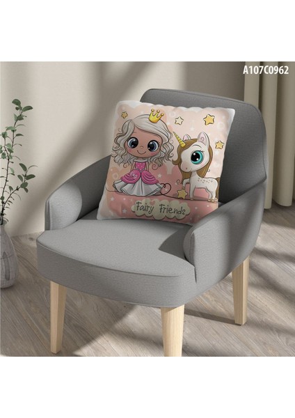 Prenses Desenli Pembe Çocuk ve Bebek Odası Seti (Perde, Yatak Örtüsü, Duvar Saati, Yastık) fırsatları