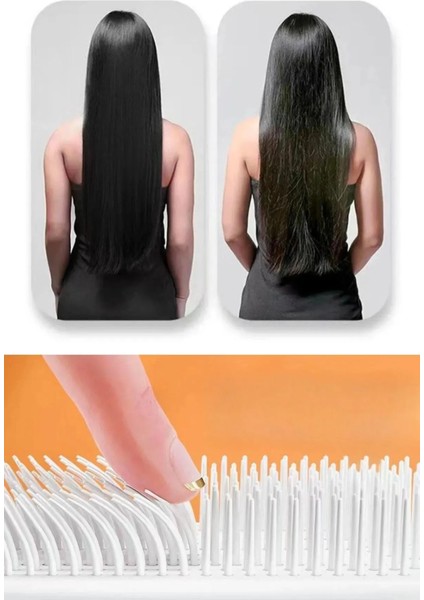 Kendini Temizleyen Saç Tarağı Masaj Etkili Elektriklenmeyi Önleyen Statik Saç Fırçası Tarak