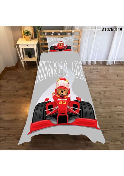 F1 Yarış Arabası Temalı Çocuk ve Bebek Odası Seti (Perde, Yatak Örtüsü, Duvar Saati, Yastık, Kılıf) modelleri