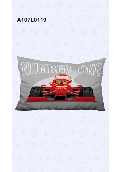 F1 Yarış Arabası Temalı Çocuk ve Bebek Odası Seti (Perde, Yatak Örtüsü, Duvar Saati, Yastık, Kılıf)