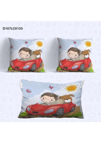 Çocuk ve Bebek Odası Seti, Pembe, Perde, Yatak Örtüsü, Duvar Saati, Yastık, Kılıf
