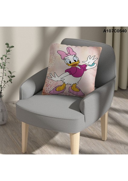Mavi Mickey Mouse Çocuk ve Bebek Odası Seti (Perde, Yatak Örtüsü, Duvar Saati, Yastık, Kılıf)