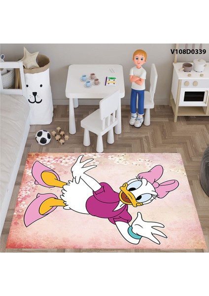 Mavi Mickey Mouse Çocuk ve Bebek Odası Seti (Perde, Yatak Örtüsü, Duvar Saati, Yastık, Kılıf)