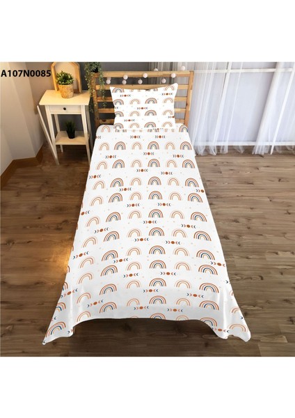 Gökkuşağı Bulutlar Temalı Çocuk ve Bebek Odası Seti, Perde, Yatak Örtüsü, Duvar Saati modelleri