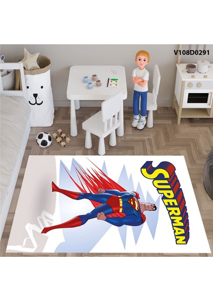 Sevimli Superman Desenli Çocuk ve Bebek Odası Seti, Perde, Yatak Örtüsü, Saat, Yastık, Kılıf fırsatları