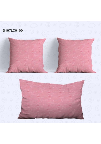 Pembe Renkli Çocuk ve Bebek Odası Seti: Perde, Yatak Örtüsü, Duvar Saati, Yastık, Kılıf
