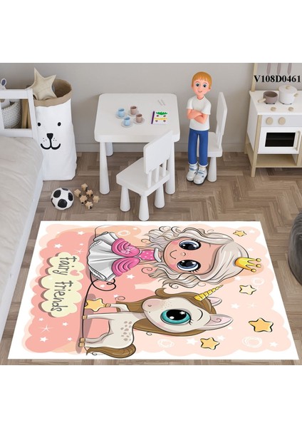 Prenses Temalı Çocuk ve Bebek Odası Seti: Perde, Yatak Örtüsü, Duvar Saati, Yastık, Kılıf