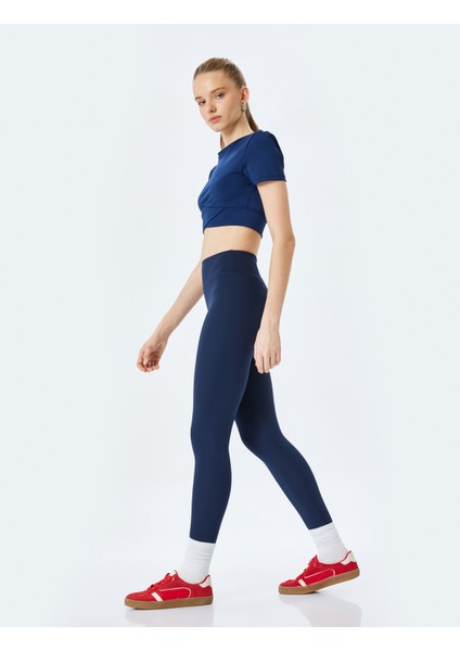 Yeni Sezon Yüksek Bel Dikiş Detaylı Skinny Fit Spor Tayt
