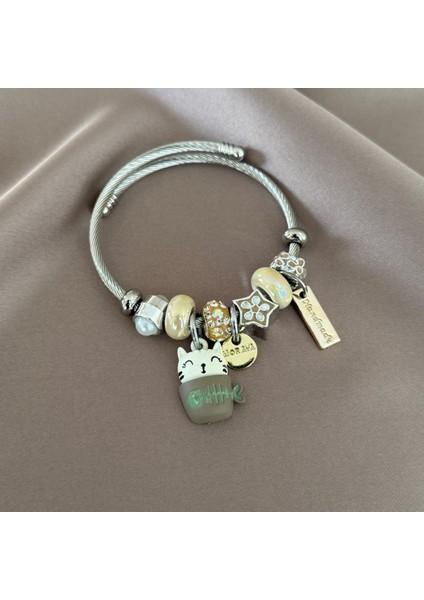Kedi Charm'lı Bileklik fiyatları