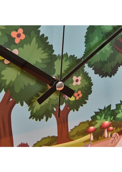 Renkli Çocuk Odası Duvar Saati, Kahverengi, 30 Cm, Şık ve Eğlenceli Tasarım fırsatları