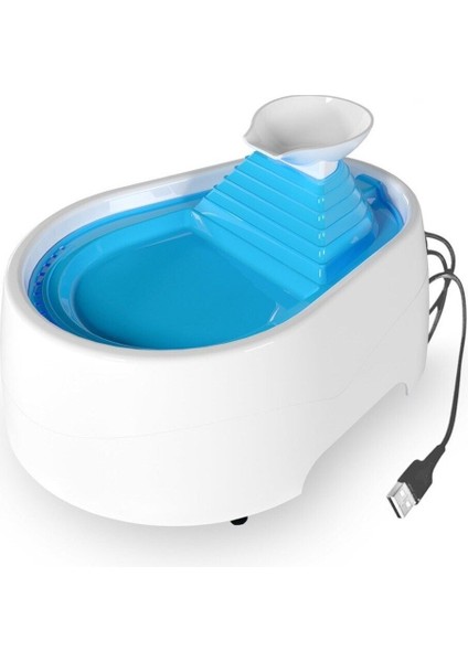 Sessiz 2l Su Sebili, Usb, 5V, 2m Kablosuz, Mavi Renkli