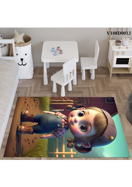 Renkli Baykuş Desenli Çocuk ve Bebek Odası Seti (Perde, Yatak Örtüsü, Duvar Saati, Yastık, Kılıf)