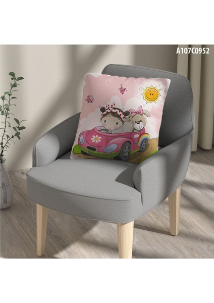 Pembe Kız ve Bebek Odası Seti: Perde, Yatak Örtüsü, Halı, Saat, Yastık, Kılıf