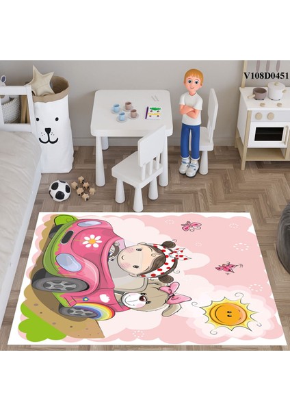 Pembe Kız ve Bebek Odası Seti: Perde, Yatak Örtüsü, Halı, Saat, Yastık, Kılıf