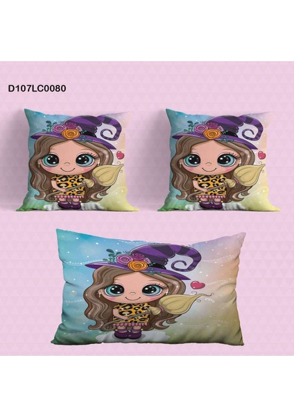 Çocuk ve Bebek Odası Seti, Renkli Perde, Yatak Örtüsü, Halı, Duvar Saati, Yastık, Kılıf