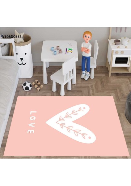 Pembe Kalp Desenli Çocuk ve Bebek Odası Seti (Perde, Yatak Örtüsü, Duvar Saati, Yastık, Kılıf) fiyatları