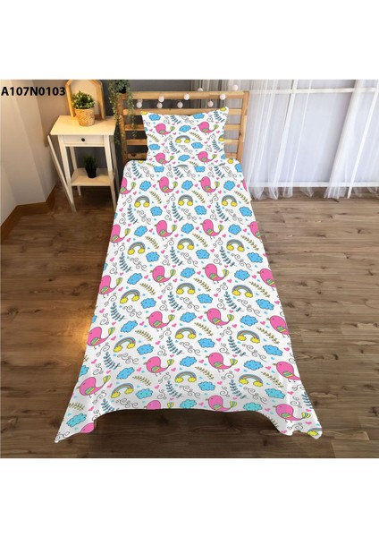 Renkli Kuş Desenli Bebek ve Çocuk Odası Seti (Perde, Yatak Örtüsü, Duvar Saati, Yastık, Kılıf) modelleri
