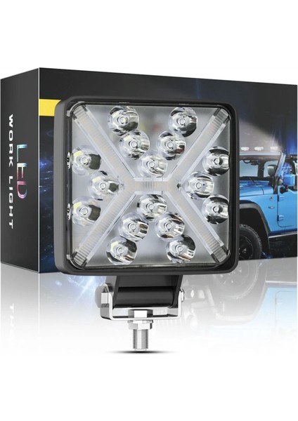 16 LED x Angel Çakarlı Off Road Kamyon Iş Makinesi Çalışma Lambası ONP600
