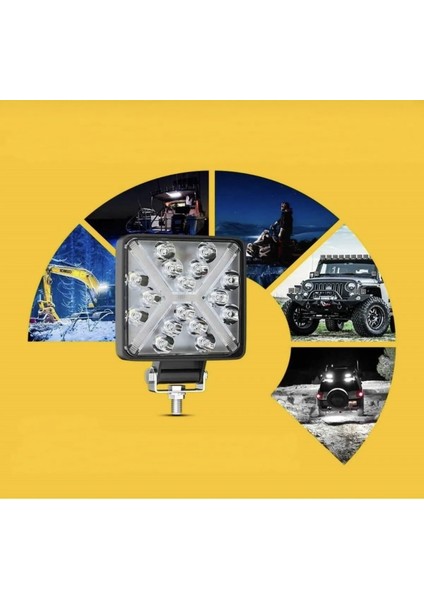 16 LED x Angel Çakarlı Off Road Kamyon Iş Makinesi Çalışma Lambası ONP600 modelleri